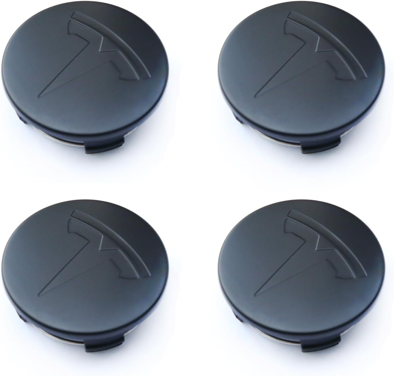 Tesheer 4-PCS Wheel Center Hub Caps with Glossy Metal for Tesla Model 3/Y 18-19″ Wheels