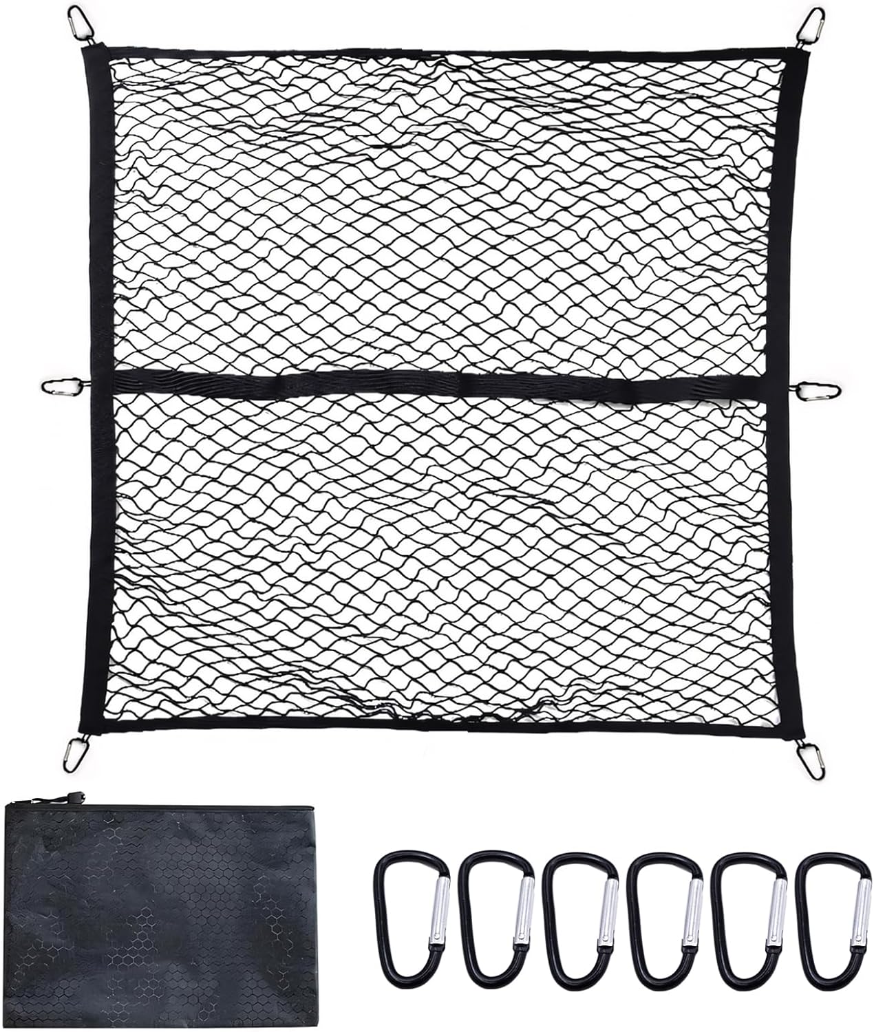 Tesheer 4’×4’ Highly Elastic Cargo Net for Pickup Truck Bed