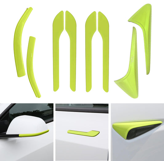 Tesheer Green Door Handle Covers for Tesla Model 3 2014-2026 Highland HW4.0