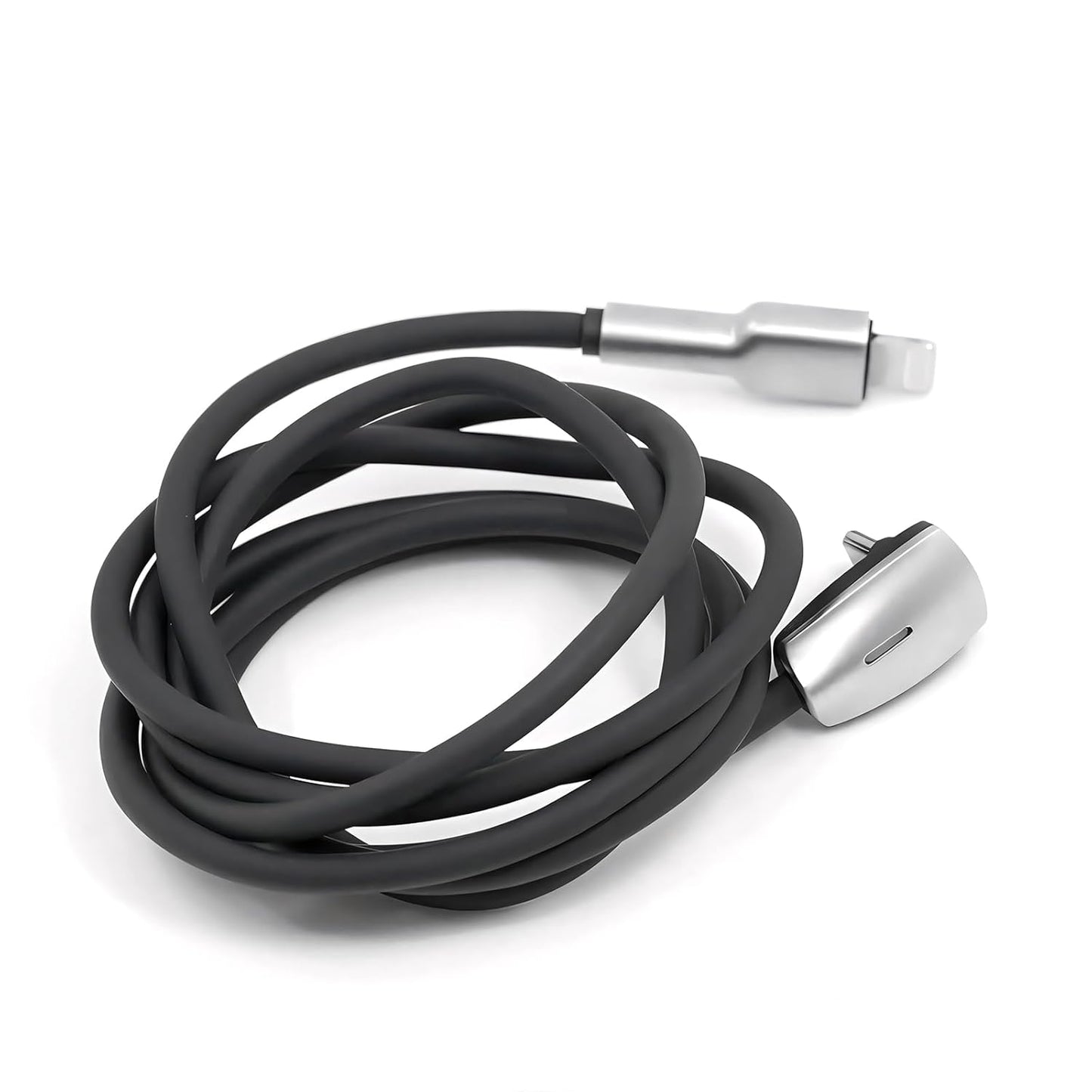 Tesheer 90° USB-C to Lightning Cable 4 ft – Perfect Fit for Tesla Model 3/Y/X/S/Cybertruck Center Console