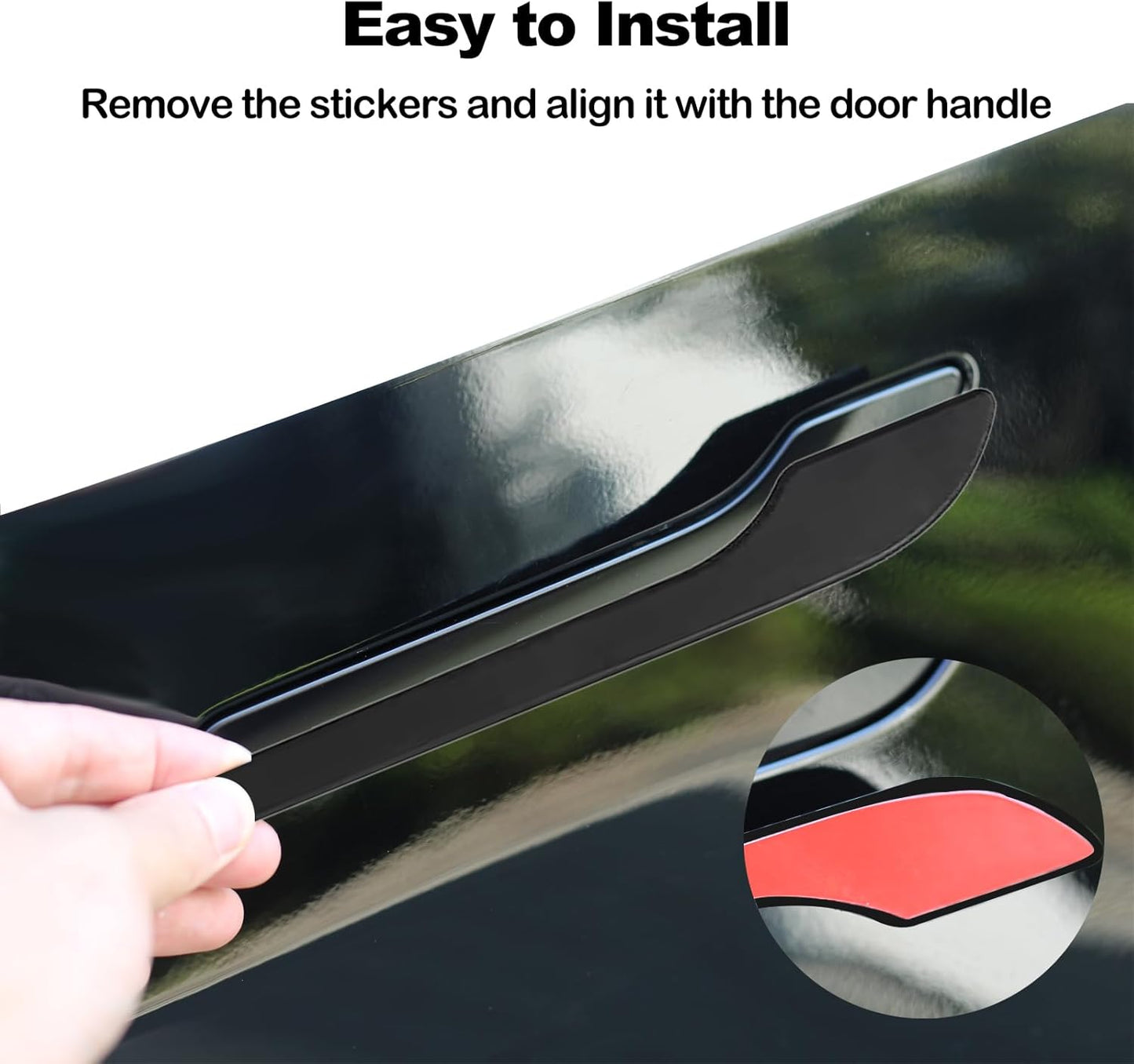 Tesheer Premium Door Handle Protector Wrap – 4-Piece Scratch-Resistant Set for Tesla Model 3 & Model Y