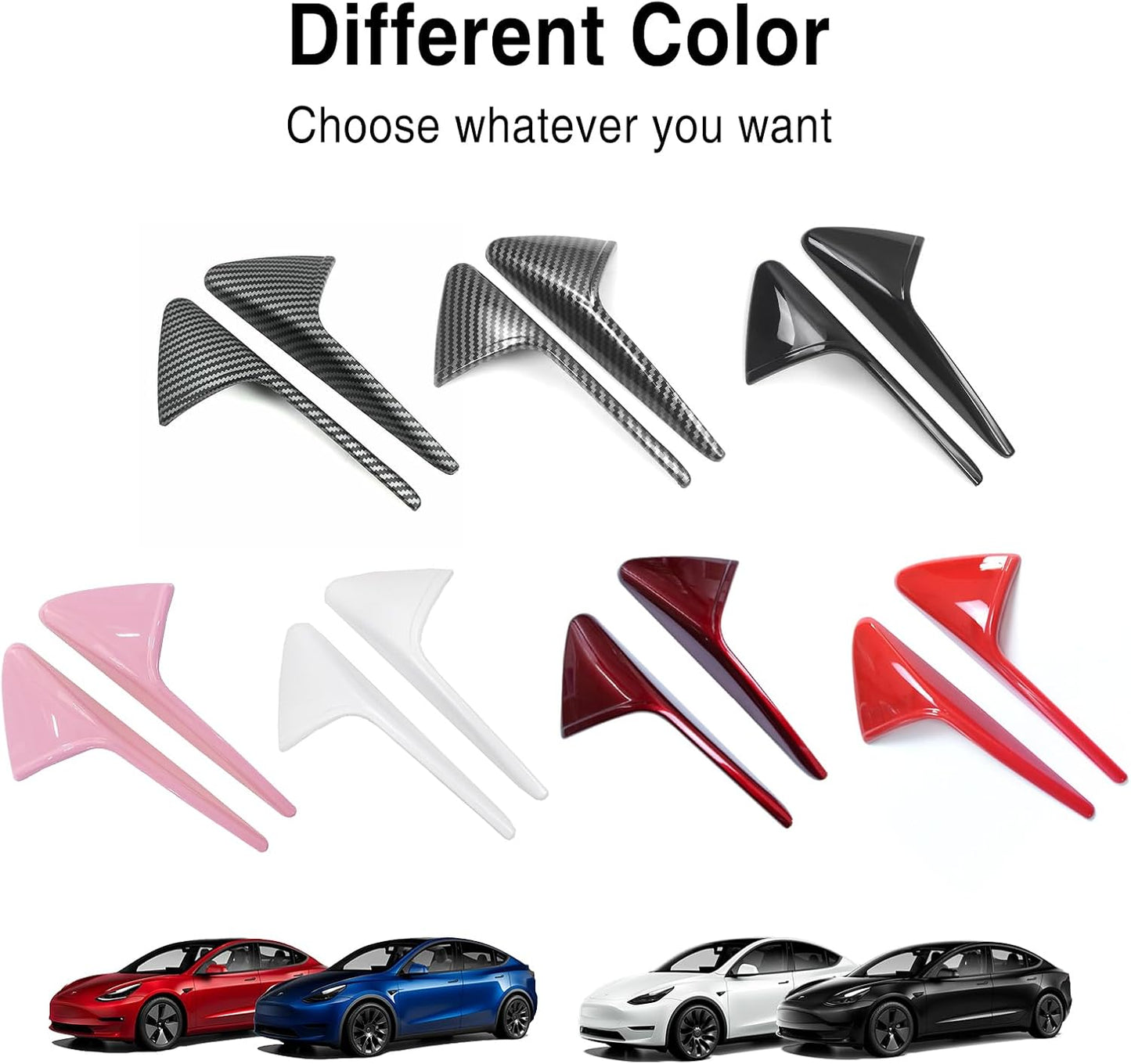 Tesheer Glossy Black HW3 Side Camera Covers for 2021–2023 Tesla Model 3/Y – 2PCS