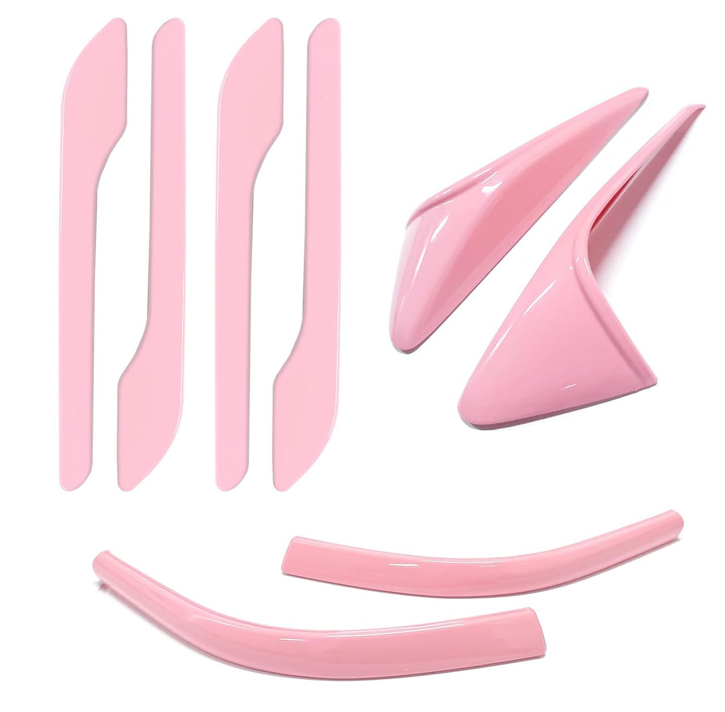 Complete pink exterior styling upgrade for compatible Model Y HW3 vehicles