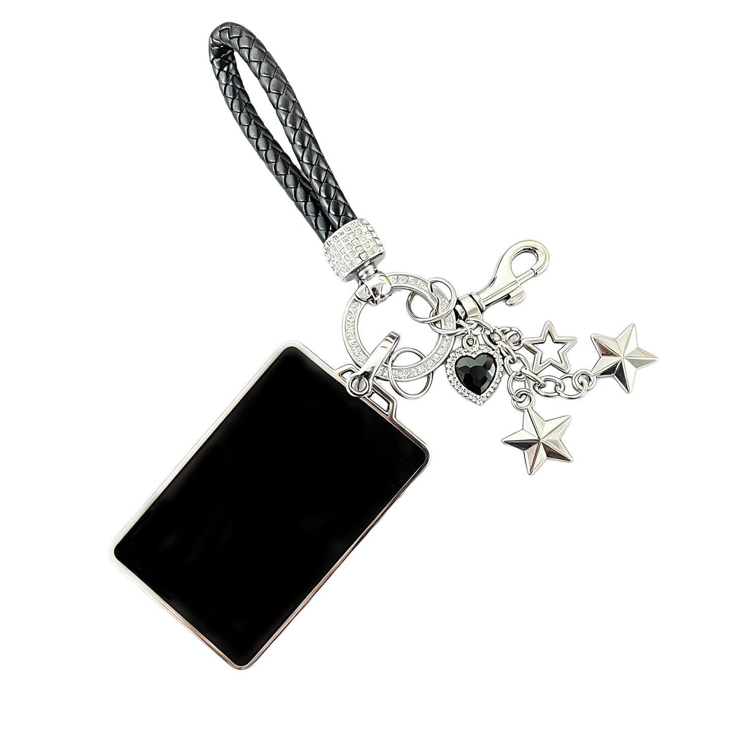 White Crystal Star Bling Tesla Key Card Holder
