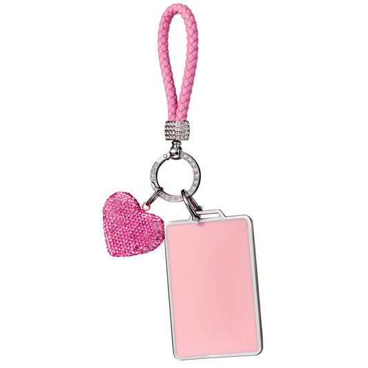 Crystal Heart Pink Bling Tesla Key Card Holder