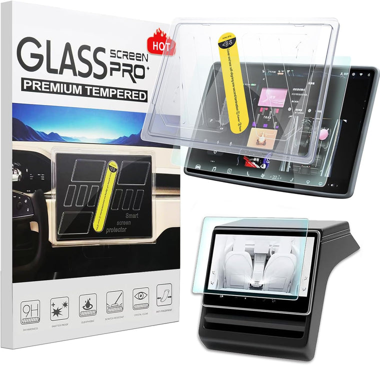 Tesla Model S screen protector installed on touchscreen