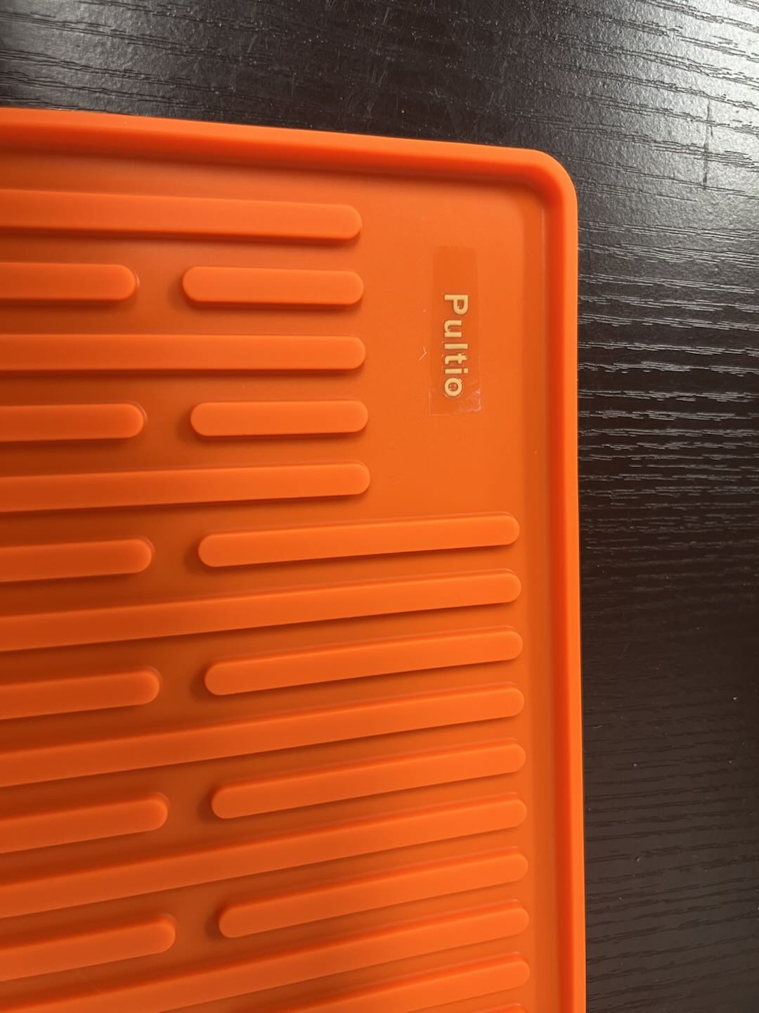 Pultio Silicone Grill Mat - Heat Resistant BBQ Tool Organizer for Outdoor Grilling, Non-Slip Grill Side Shelf Mat (Orange)