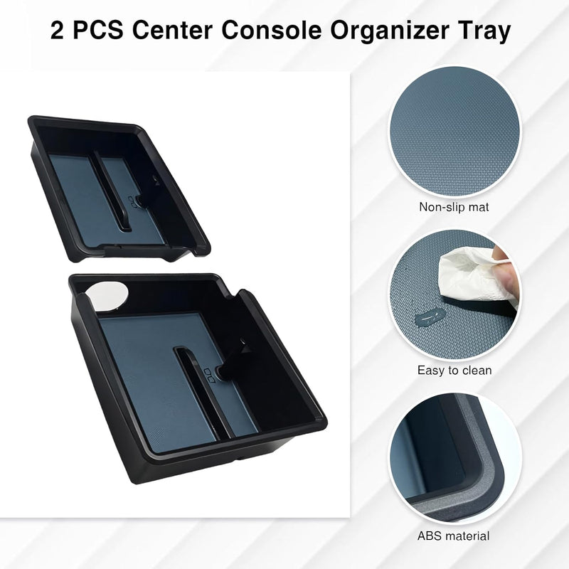 Tesheer Center Console Organizer Tray for Tesla Model 3/Y 2023 2022 2021 (2 PCS)