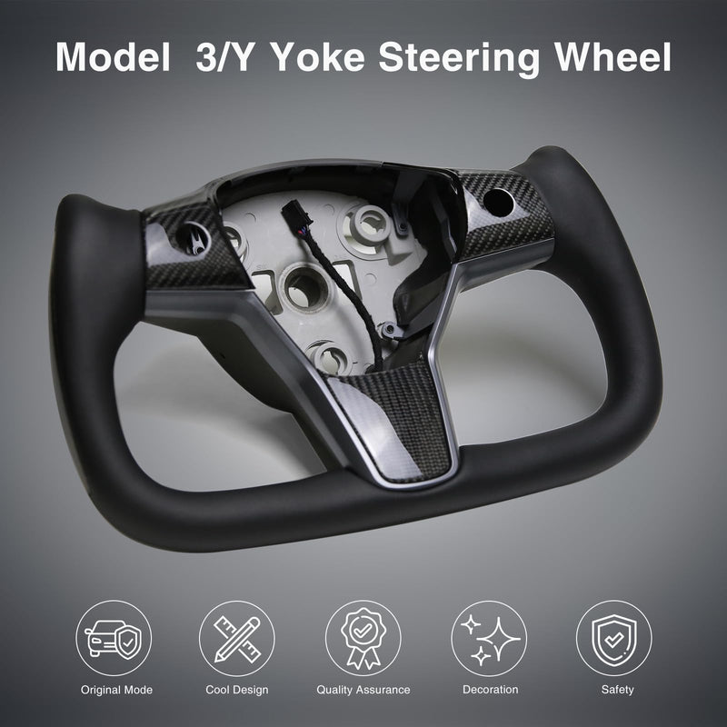 Tesheer Yoke Steering for Tesla Model 3 Model Y (Carbon Fiber)