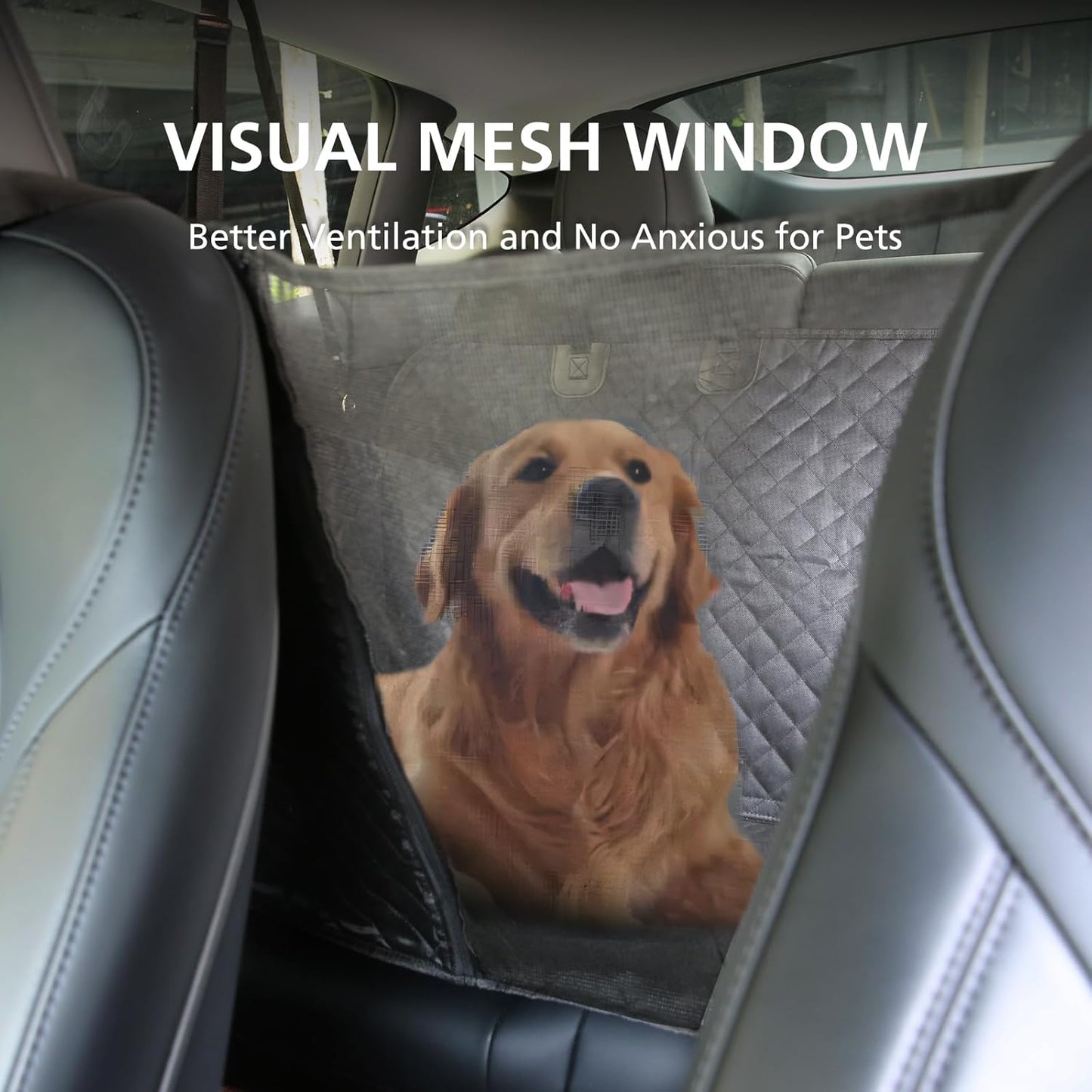 Tesheer Dog Seat Cover 100% Waterproof Back Seat Pet Cover for Interior Accessories