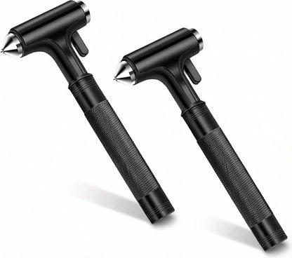 Tesheer 2-Pack Car Window Breaker & Seatbelt Cutter Emergency Escape Hammers – Black