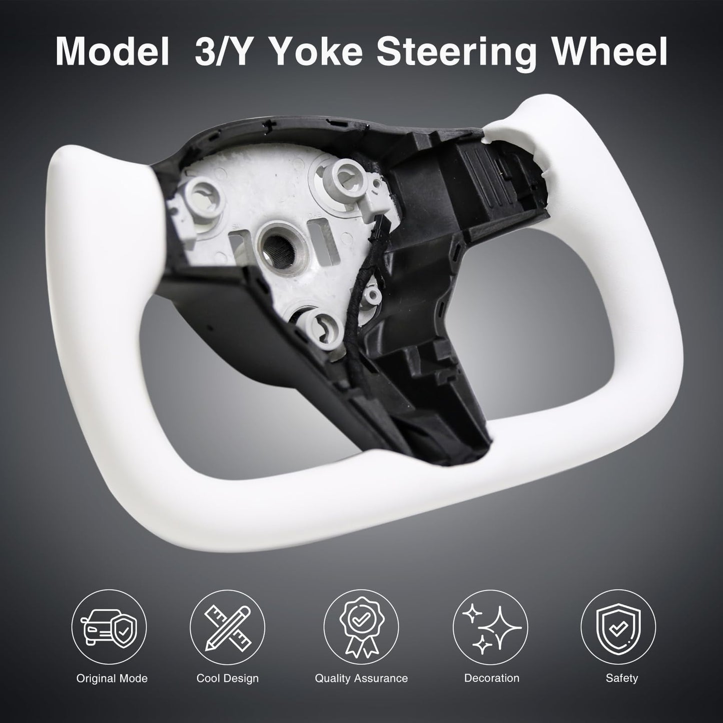 Tesheer Yoke Steering for Tesla Model 3 Model Y (Nappa)