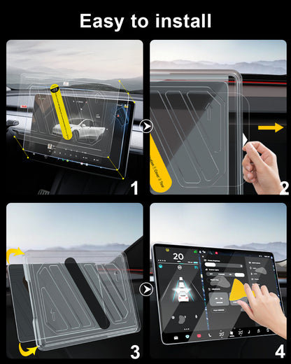Tesla Model 3 Highland & Model Y Juniper Screen Protector (2024–2026) – 15.4" + 8" Tempered Glass Tesheer
