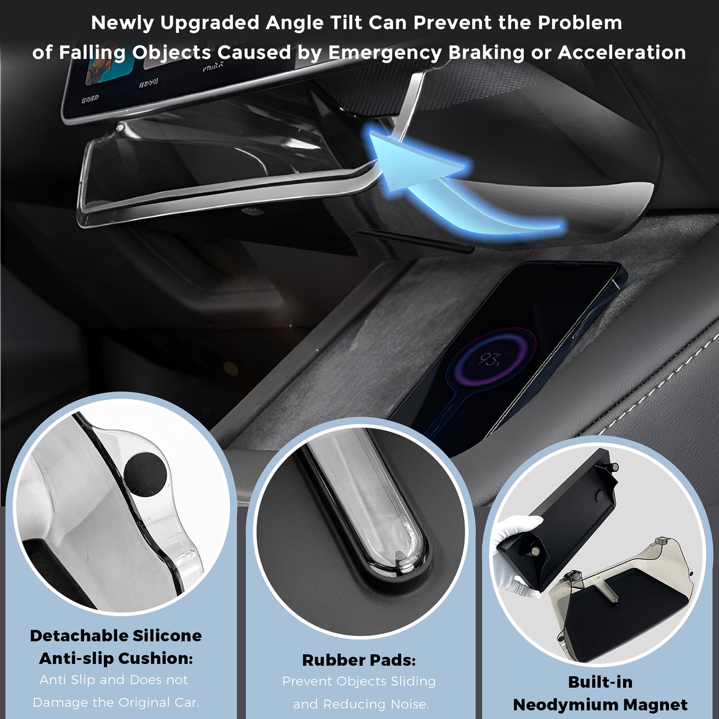 Tesheer Under Screen Storage for Tesla Model 3/Y