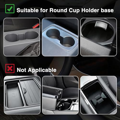 Tesheer Adjustable Car Cup Holder Expander for Car Accessories