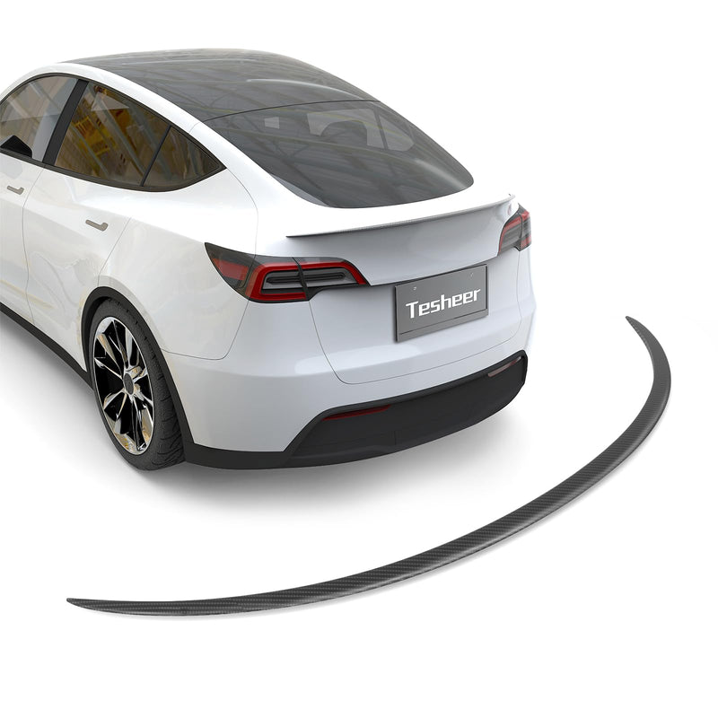 Tesheer Real Carbon Fiber Rear Trunk Spoiler Wings for Tesla Model Y