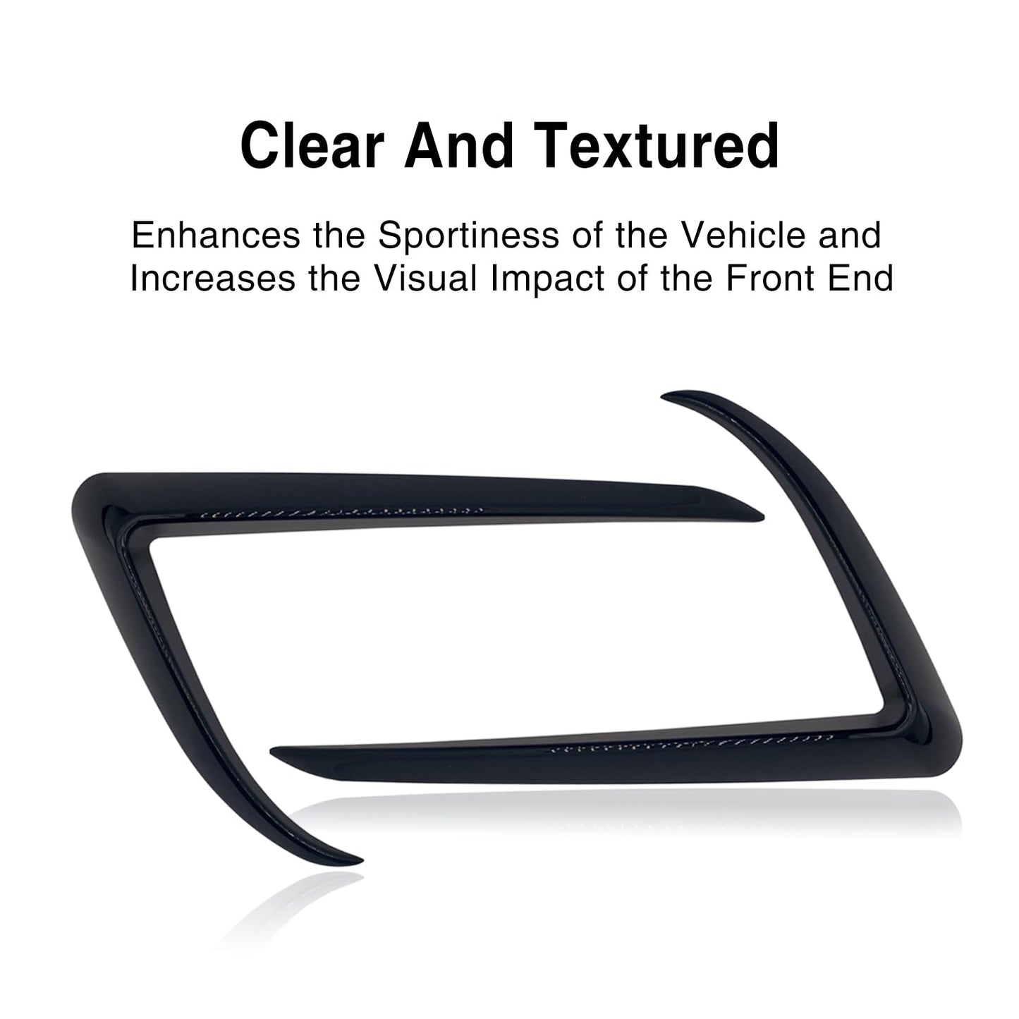 Tesheer ABS Front Fog Light Trim Cover for Tesla Model 3 2017-2023