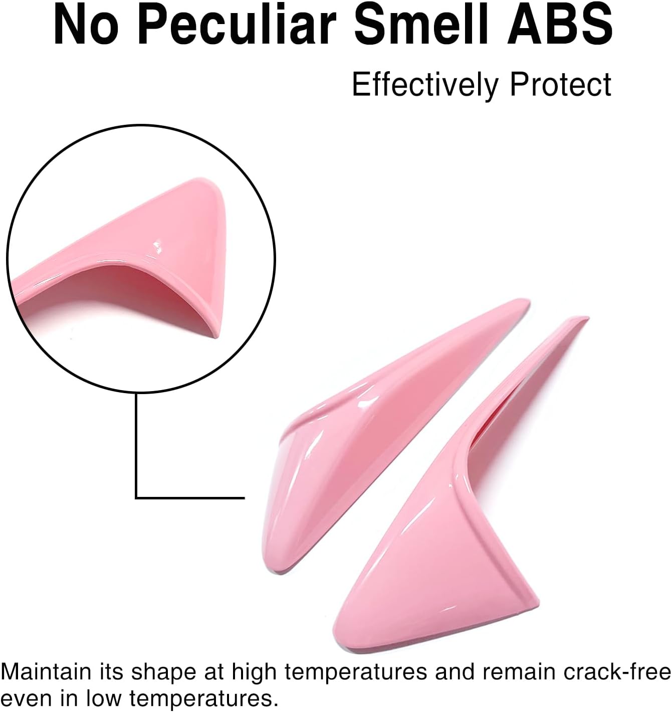 Pink side mirror trim strips for a coordinated Model Y exterior accent look