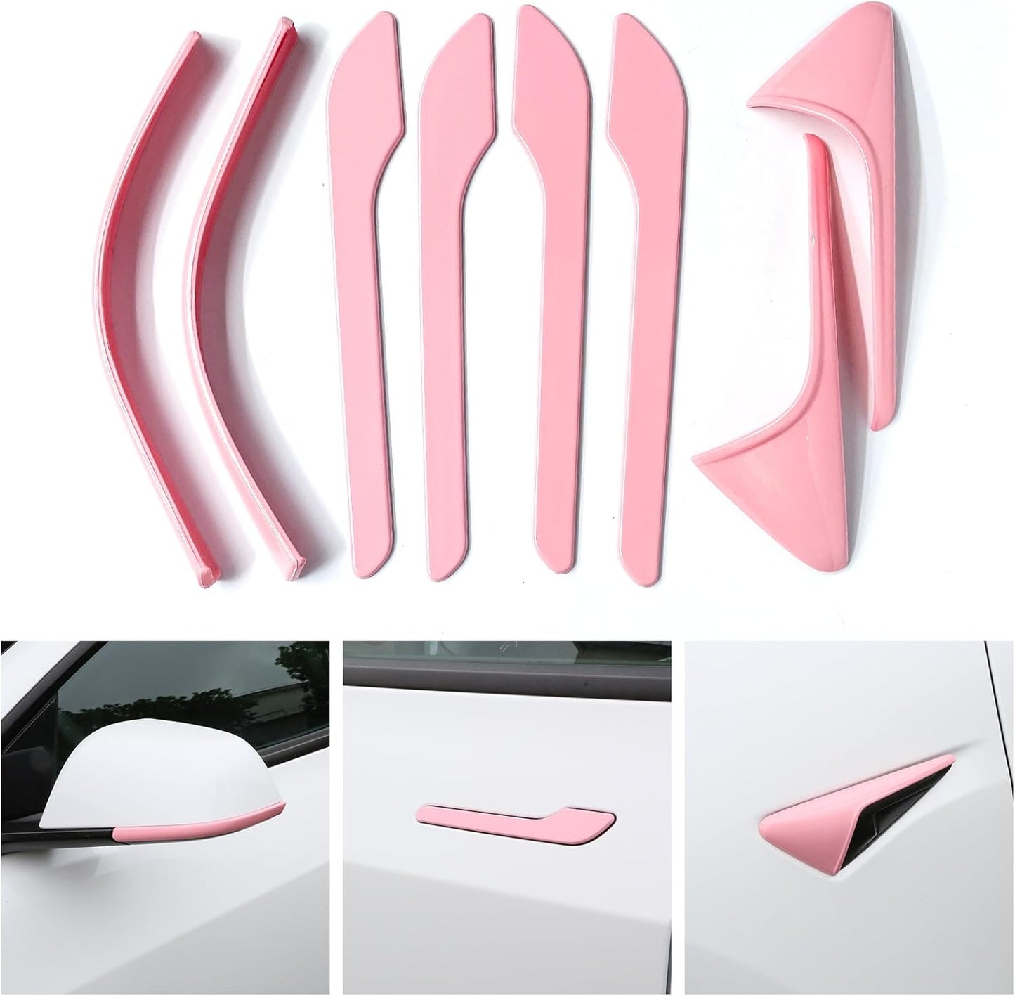 Pink Tesla Model 3 Accessories Kit (8PCS)