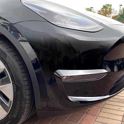 Tesheer ABS Front Fog Light Trim for Tesla Model Y (Glossy Black) Tesheer