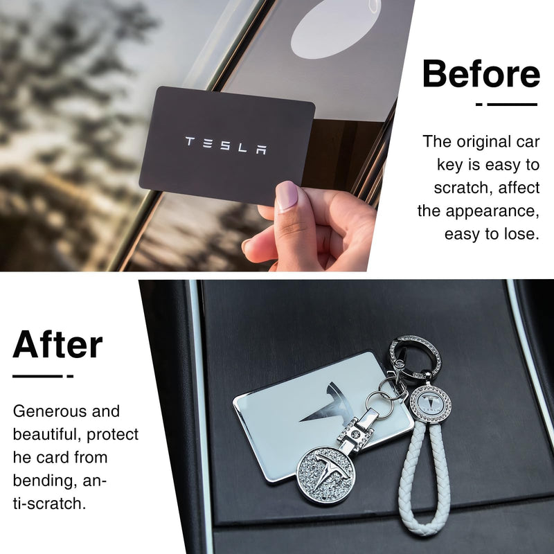 Tesheer Bling Key Card Holder for Tesla Model S/X/3/Y Cybertruck