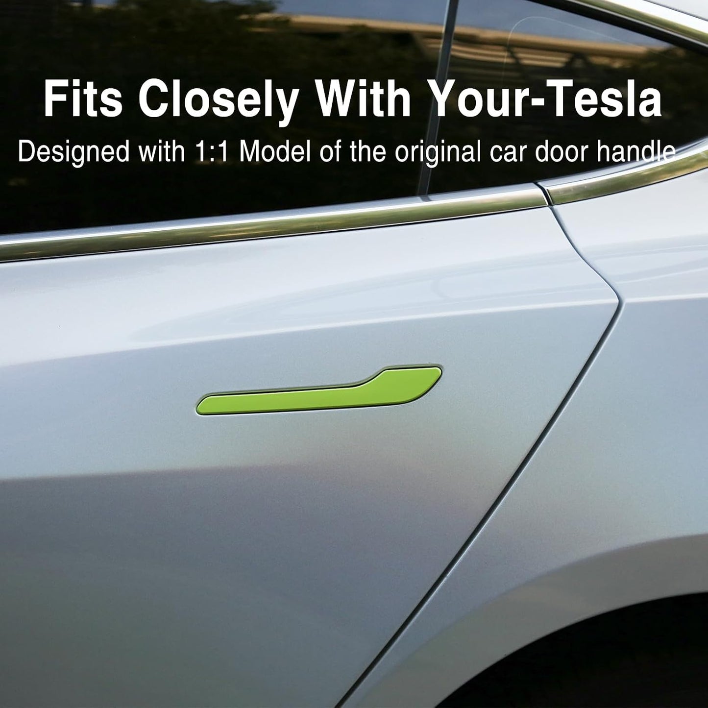 Tesheer Green Door Handle Covers for Tesla Model 3/Y – ABS, 4PCS