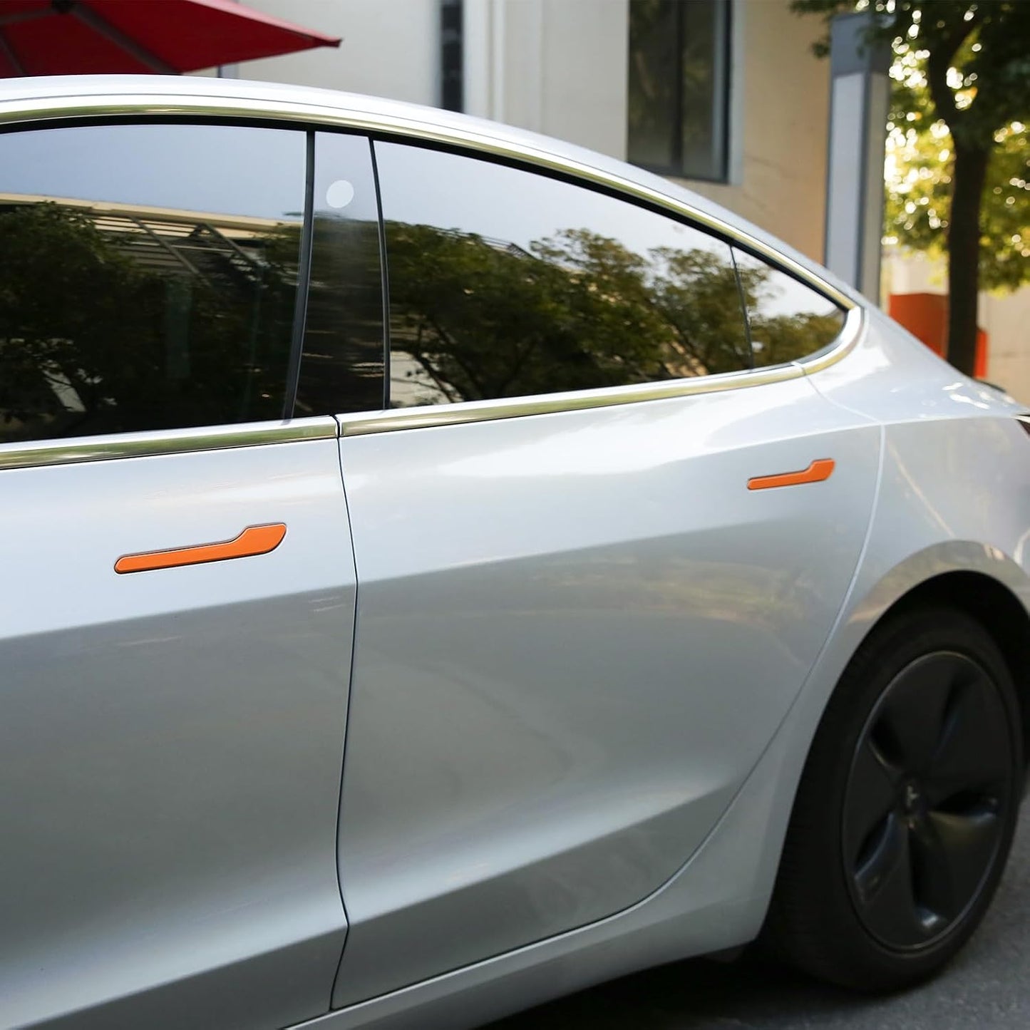 Tesheer Orange Door Handle Covers for Tesla Model 3/Y – ABS, 4PCS