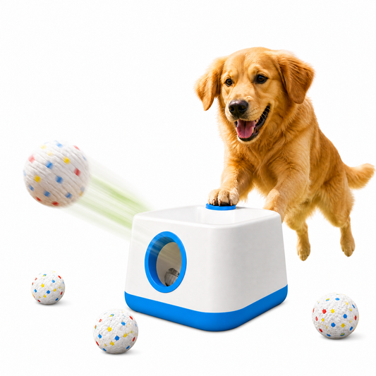 Cyberpaws Automatic Dog Ball Launcher | Rechargeable Fetch Toy