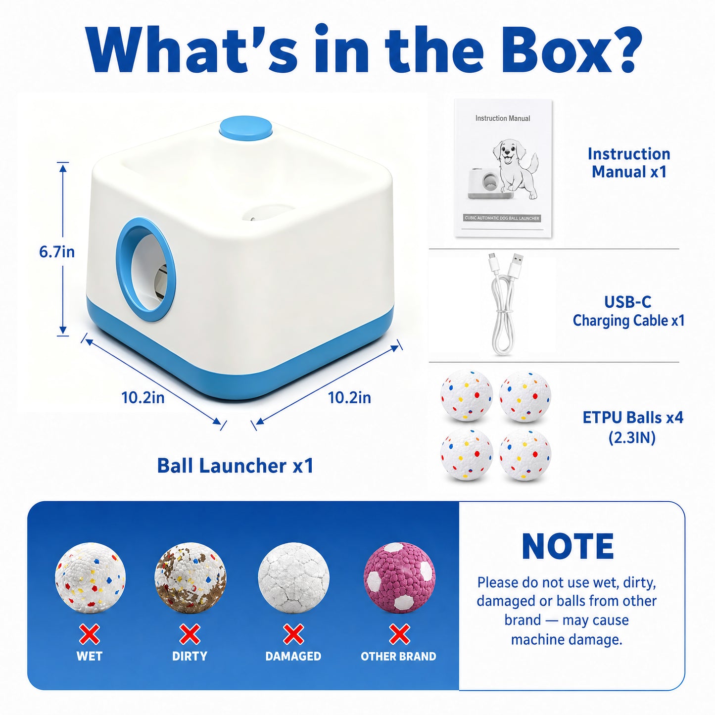 Cyberpaws Automatic Dog Ball Launcher | Rechargeable Fetch Toy