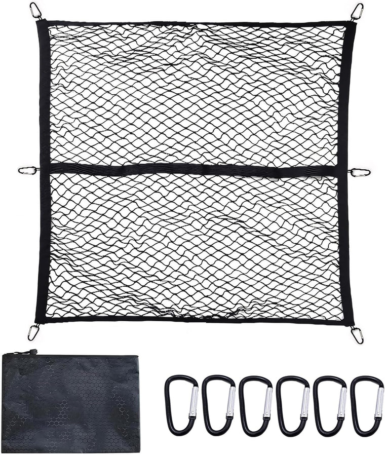 Tesheer 4’×4’ Highly Elastic Cargo Net for Pickup Truck Bed