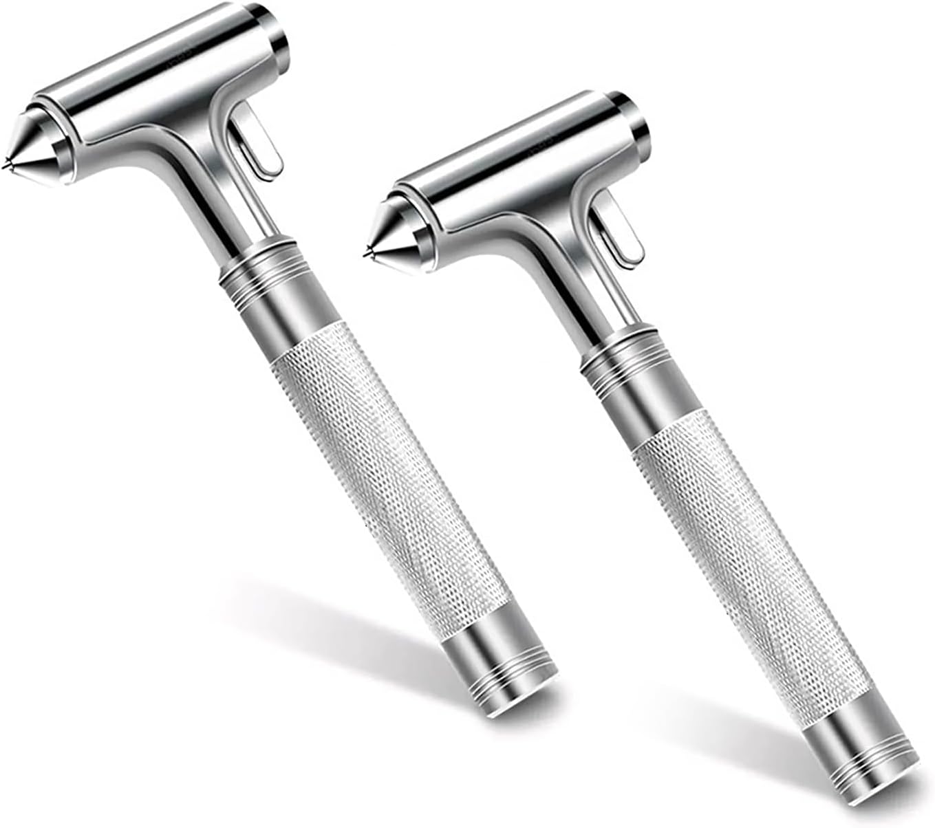 Tesheer 2-Pack Alloy Emergency Escape Hammer — Tungsten Tip Window Breaker & Seatbelt Cutter (3-in-1 Rescue Tool)