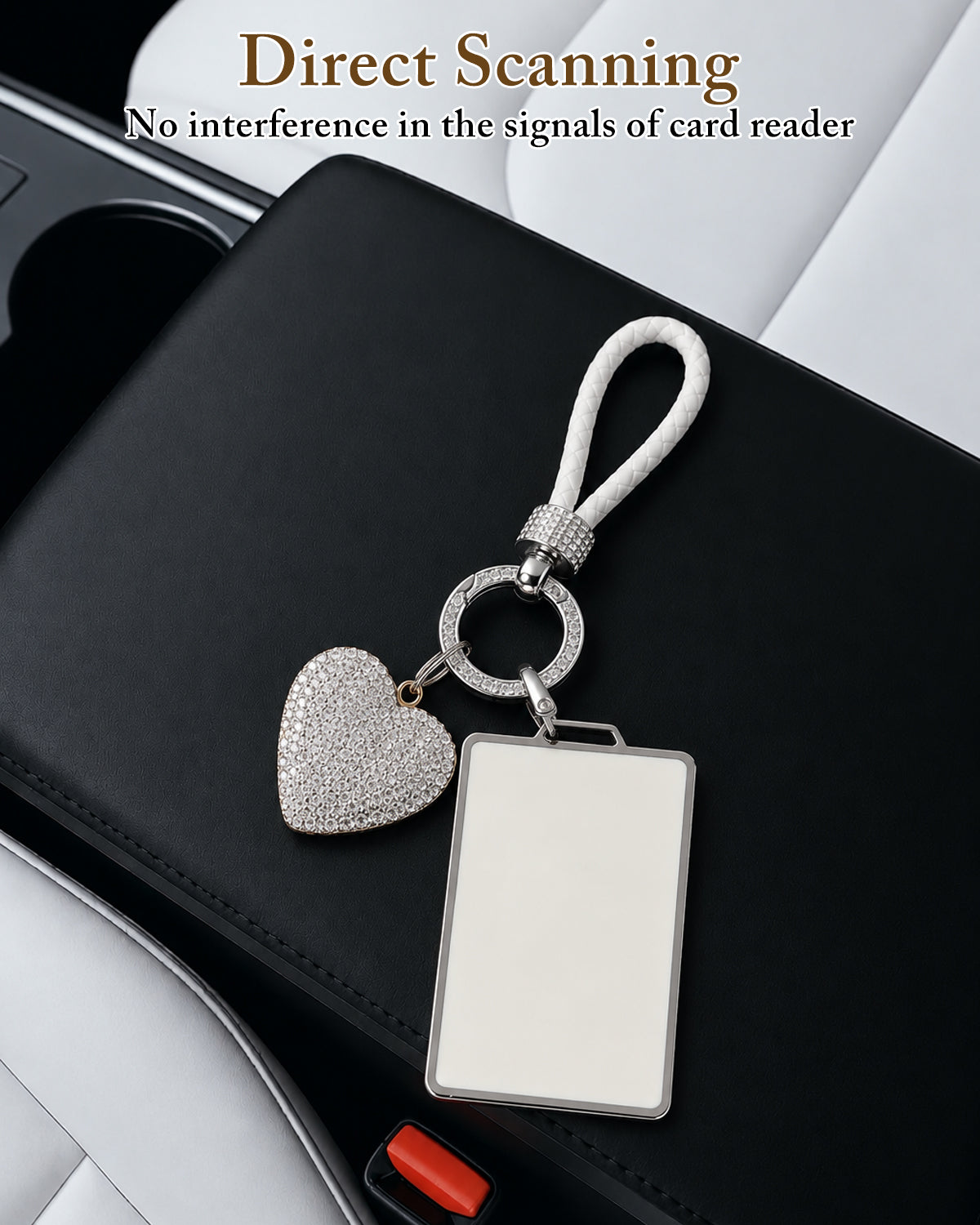 Crystal Heart Bling Tesla Key Card Holder