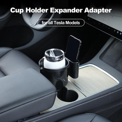 Tesheer Adjustable Cup Holder Expander for Tesla Model 3 & Model Y Tesheer
