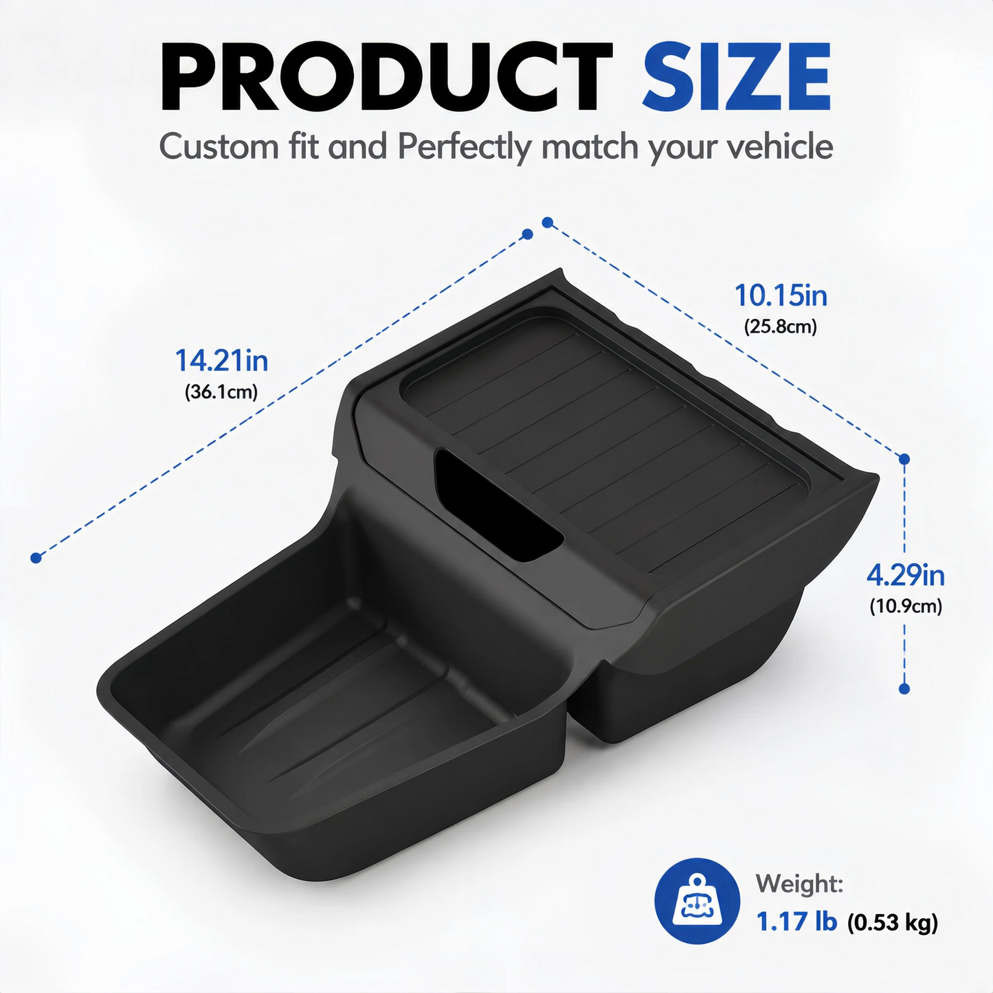 Model Y Juniper Lower Center Console Organizer | TPE Storage Tray