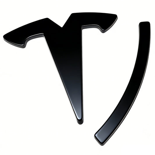 Matte Black Front Emblem Cover for Tesla Model 3 2022–2026 & Model Y 2021–2025