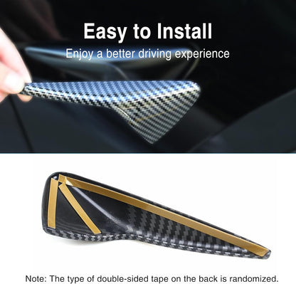 Tesheer Glossy Carbon Fiber-Style HW3 Side Camera Covers for Tesla Model 3/Y – 2PCS Tesheer