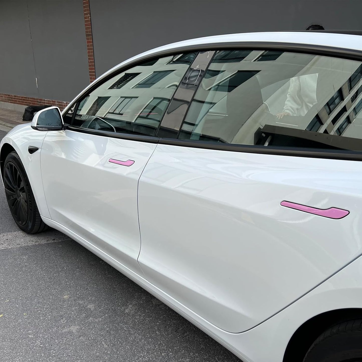 Tesheer Pink Resin Door Handle Covers for Tesla Model 3/Y – 4PCS
