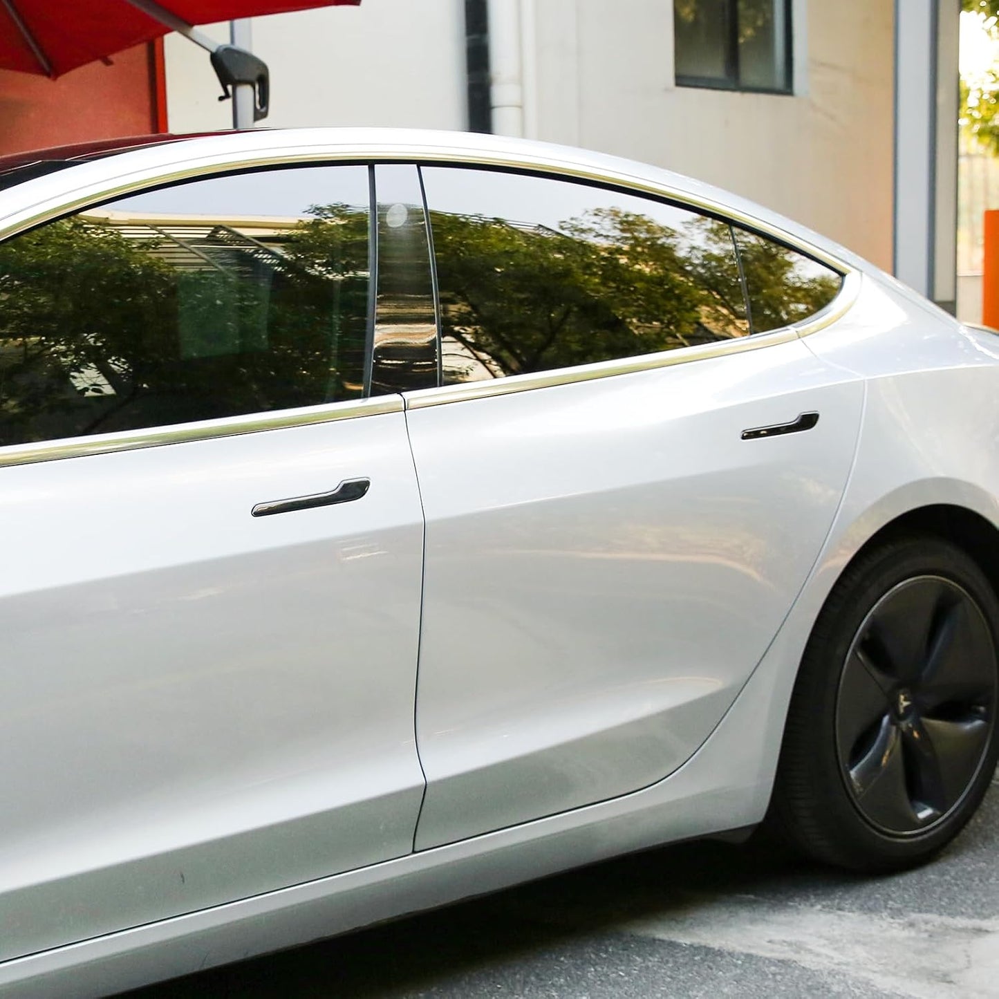 Tesheer Glossy Black Resin Door Handle Covers for Tesla Model 3/Y – 4PCS