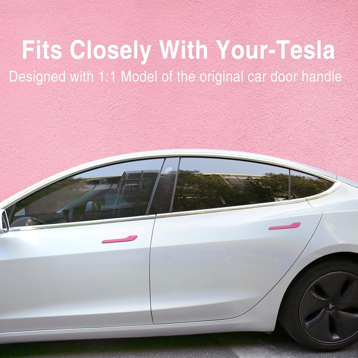 Tesheer Beet Purple Door Handle Covers for Tesla Model 3/Y – ABS, 4PCS