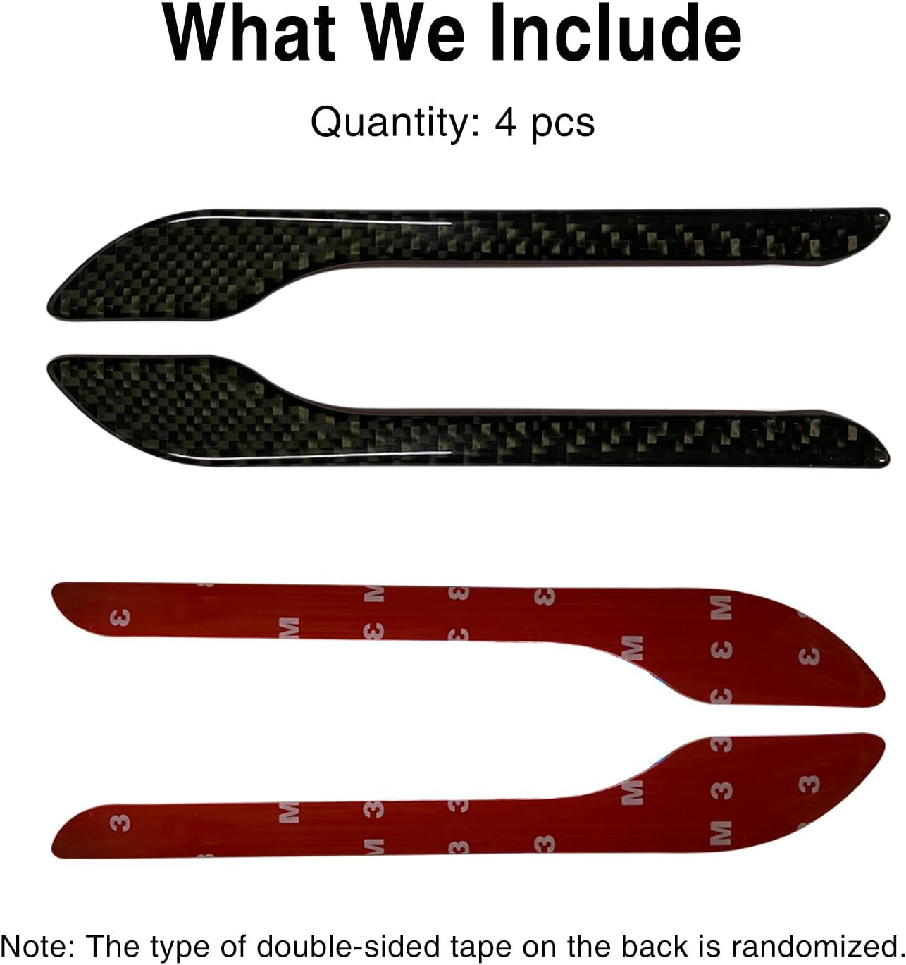 Tesheer Real Carbon Fiber Resin Door Handle Covers for Tesla Model 3/Y – 4PCS