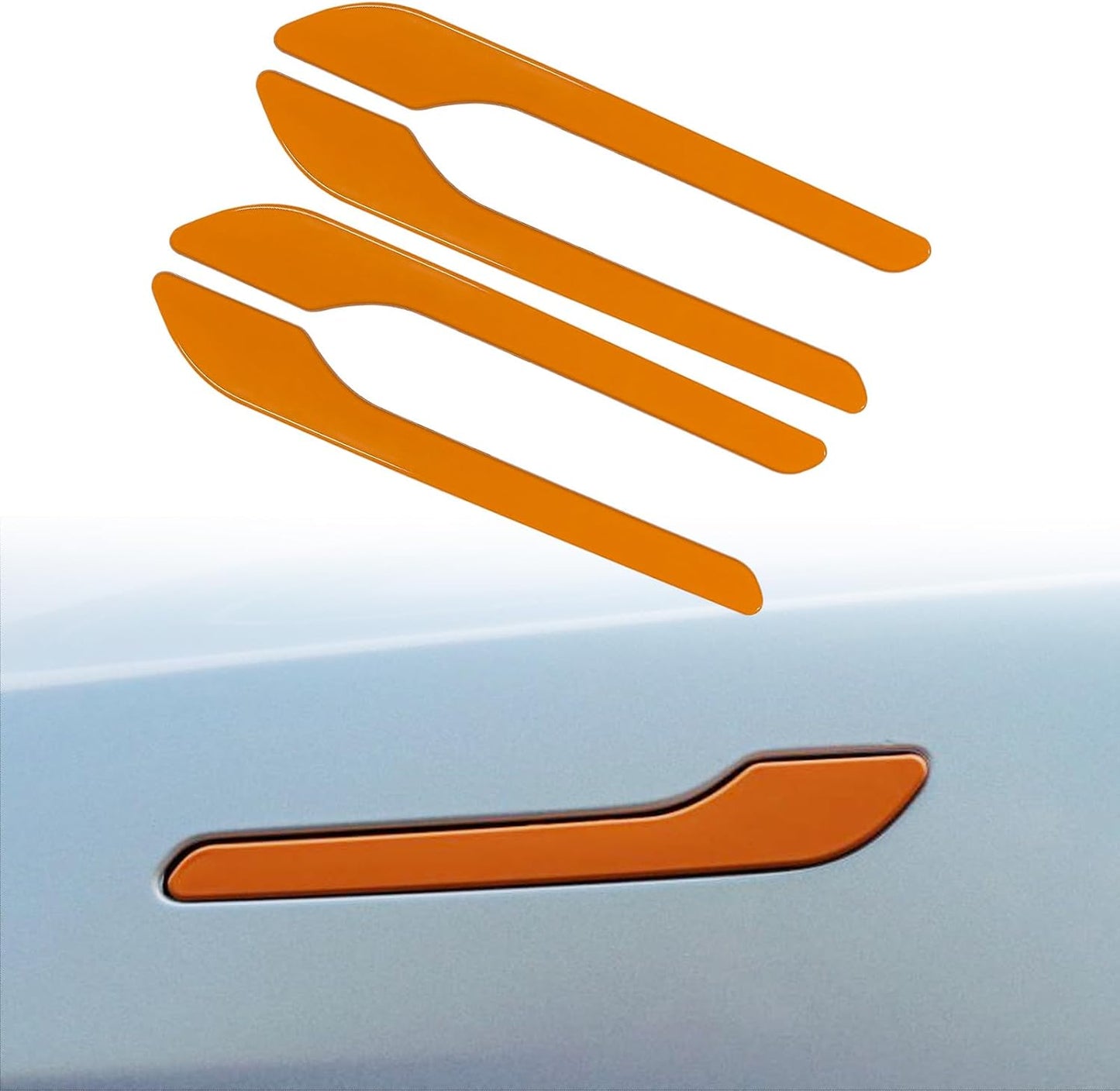 Tesheer Orange Door Handle Covers for Tesla Model 3/Y – ABS, 4PCS