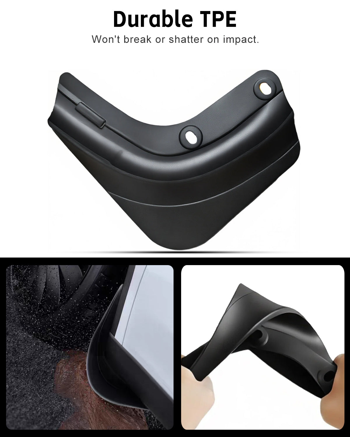 Tesheer Mud Flaps for Tesla Model Y – Premium Splash Guards with Installation Kit