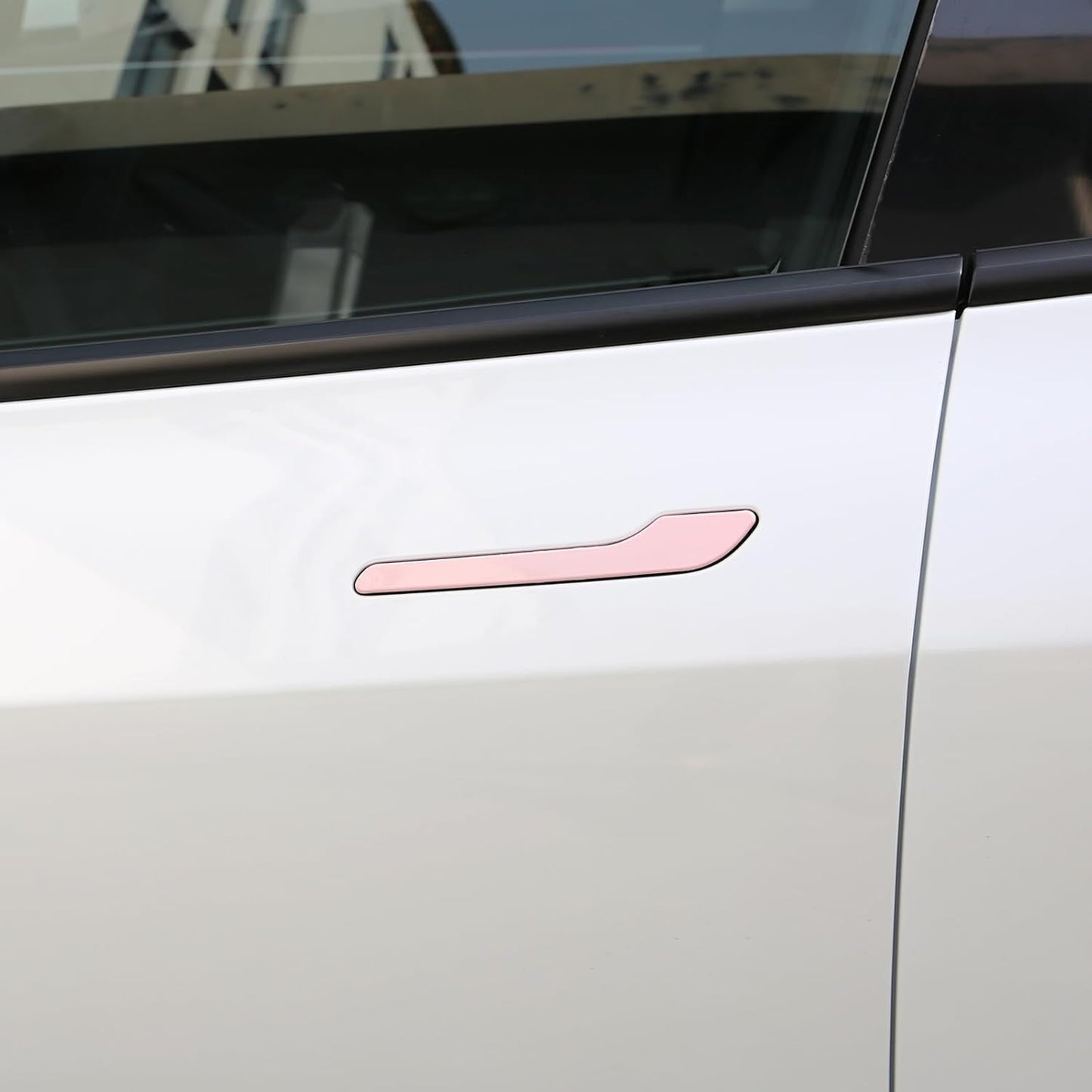 Tesheer Premium Pink Door Handle Protector Wrap – 4-Piece ABS Scratch Guard for Tesla Model 3 & Model Y