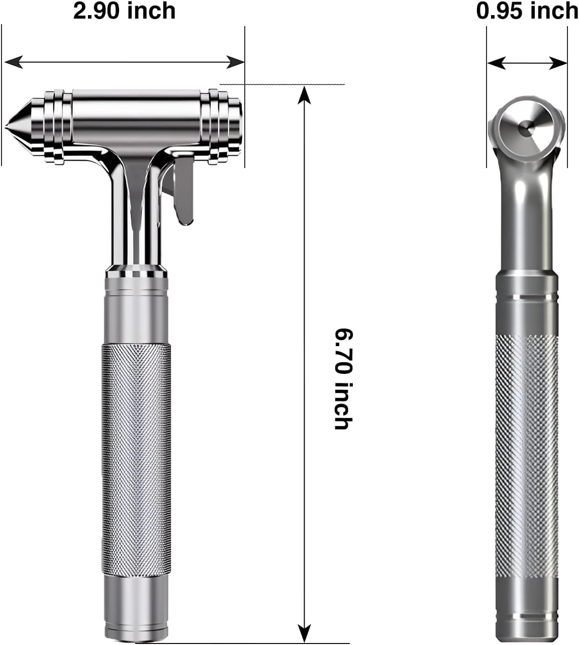 Tesheer 2-Pack Alloy Emergency Escape Hammer — Tungsten Tip Window Breaker & Seatbelt Cutter (3-in-1 Rescue Tool)