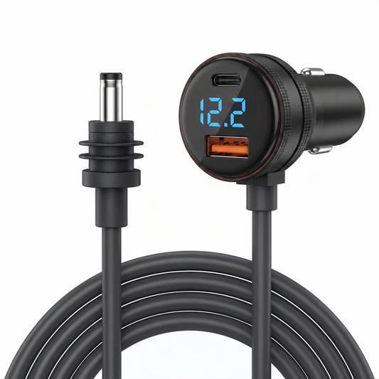 Starlink Mini Car Power Cable | 3-in-1 12V-24V DC Adapter with USB Fast Charging