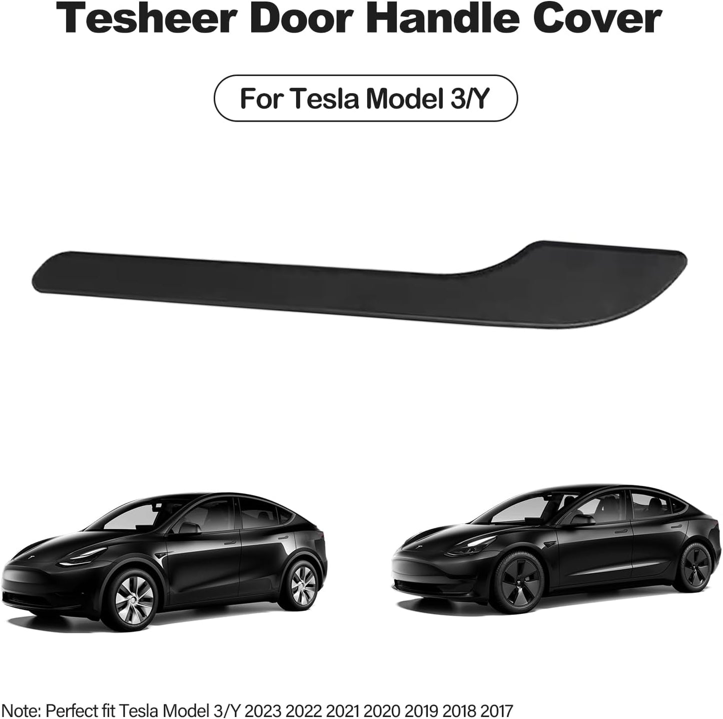 Tesheer Premium Door Handle Protector Wrap – 4-Piece Scratch-Resistant Set for Tesla Model 3 & Model Y