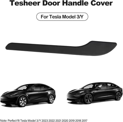 Tesheer Black Door Handle Protector Wrap – 4-Piece Set for Tesla Model 3 & Model Y Tesheer