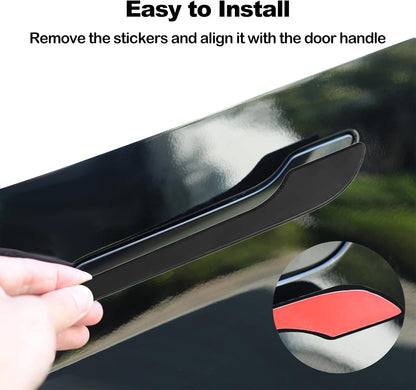 Tesheer Black Door Handle Protector Wrap – 4-Piece Set for Tesla Model 3 & Model Y Tesheer