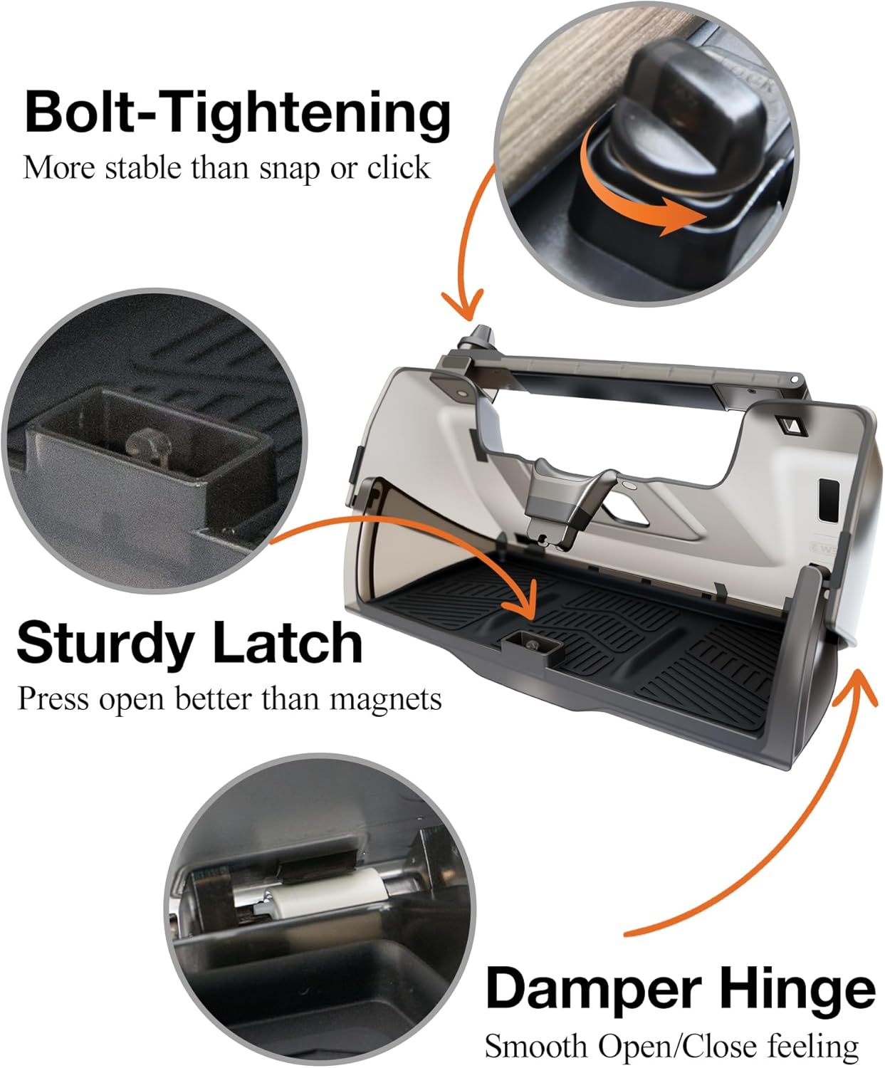 Hidden Under-Screen Storage Box Compatible with Tesla Model 3 Highland & Model Y Juniper