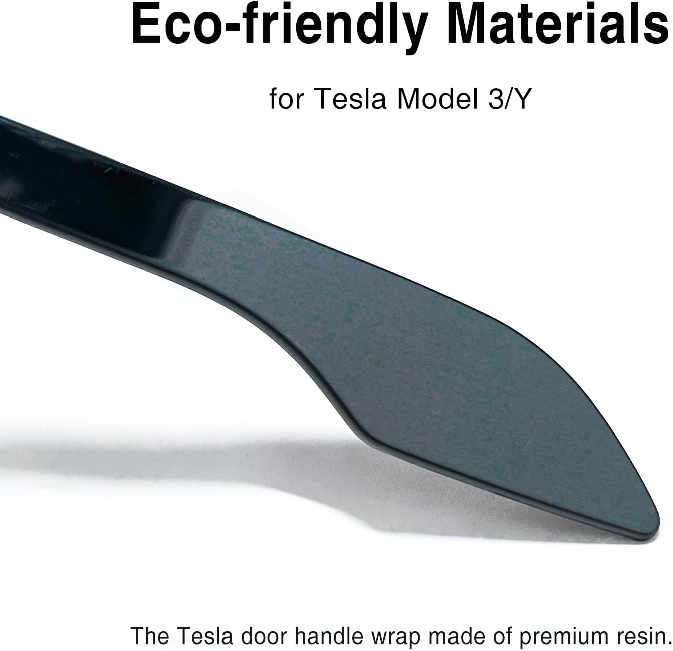 Tesheer Glossy Black Chrome Door Handle Stickers for 2017–2024 Model 3 & 2020–2024 Model Y – 4PCS